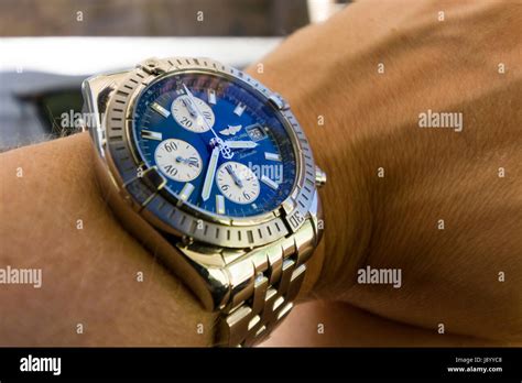 breitling chronomat blue face